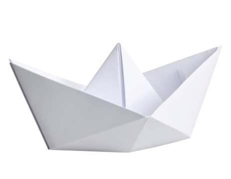 Boat origami png sticker, white paper craft image on transparent background - Powered by Adobe