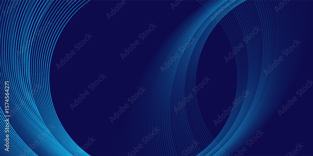 Poster abstract blue background with glowing curved lines. shiny blue swirl curve lines design. spiral line