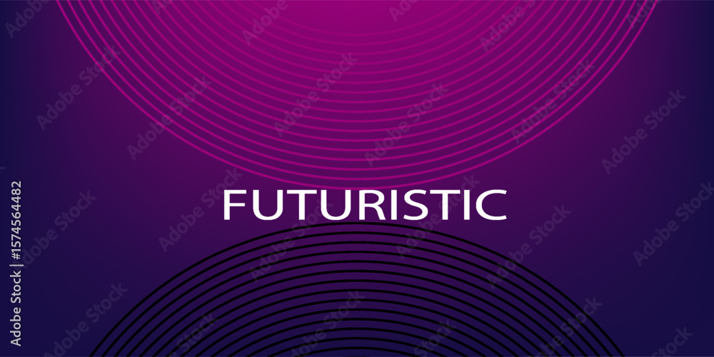 Poster dark purple abstract background with glowing geometric lines. geometric stripe line art design. mode