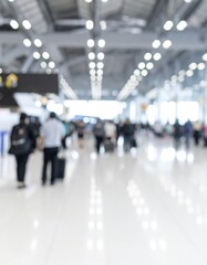 Abstract blur people in airport for background, Transport concept.