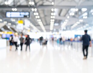 Abstract blur people in airport for background, Transport concept.
