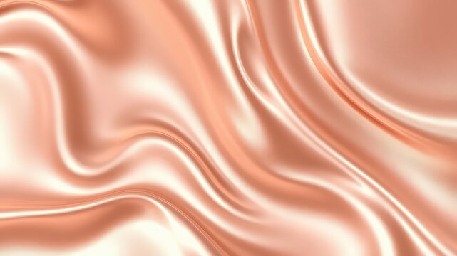Abstract rose gold fabric texture with soft waves and light reflections creating a luxurious surface