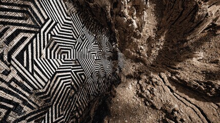 Abstract geometric tunnel