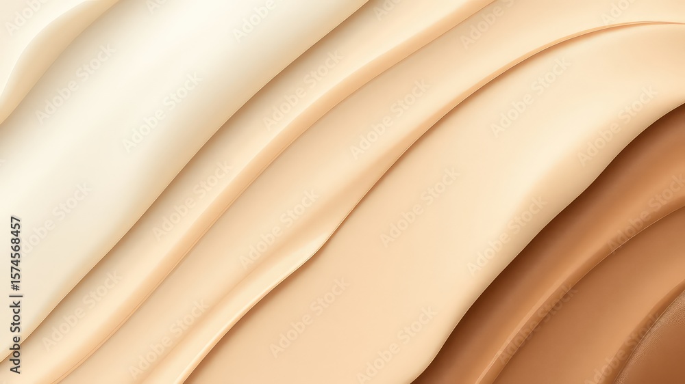Poster smooth gradient background displaying skin tones in an abstract wave pattern creating a soothing and