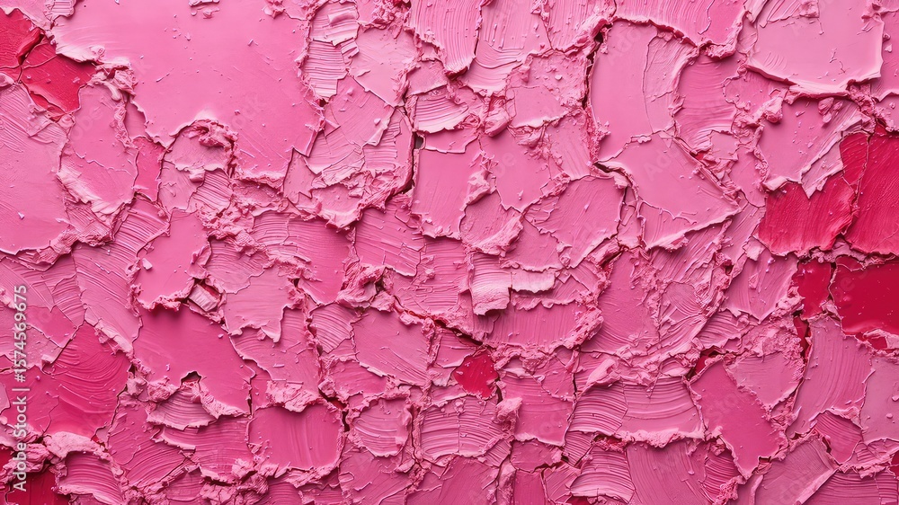 Poster dense application of vibrant pink cosmetic texture and pigment provides full coverage and unique pat