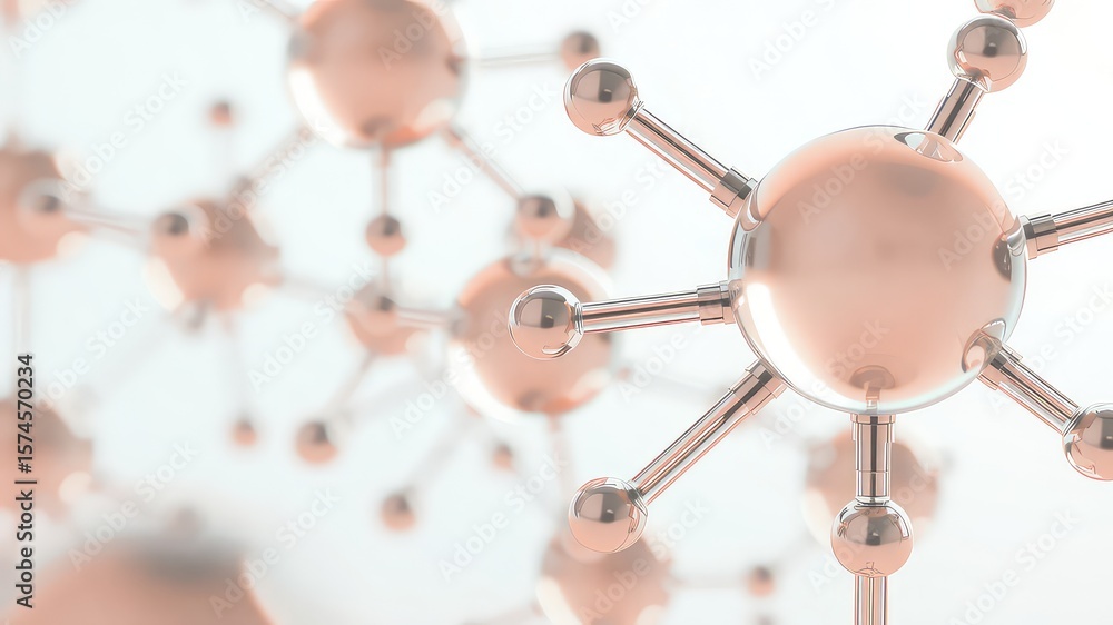 Aufkleber complex metallic sphere structure representing scientific data, molecular modeling, or interconnecte