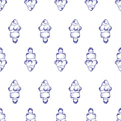 Artistic clownfish illustration with striped orange body. Marine design emphasizes tropical underwater beauty. Great for decorative use in beach and ocean-themed projects.