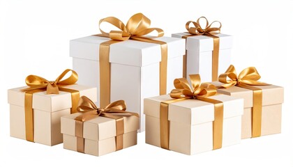 Gift boxes in various sizes and colors
