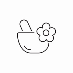 pestle mortar spa icon sign vector