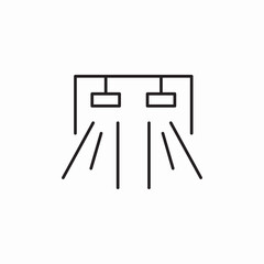 road highway icon sign vector