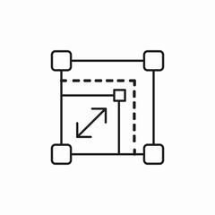 scale size icon sign vector
