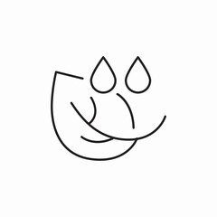 wet leaf icon sign vector