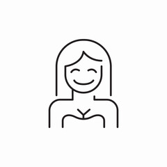 young girl icon sign vector