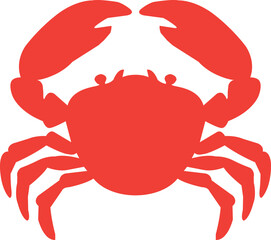 red crab on white background