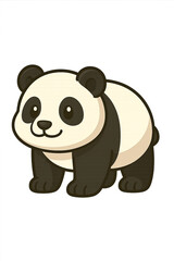 Naklejka premium Chibi Farm Animal – Cute Cartoon Panda