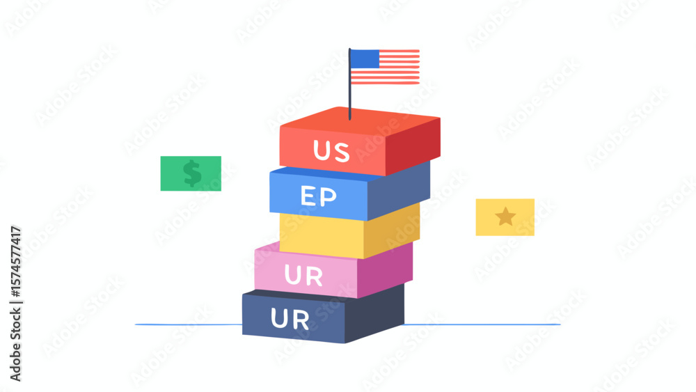 Poster a stack of boxes with the letters user on the bottom and the letters er on the top