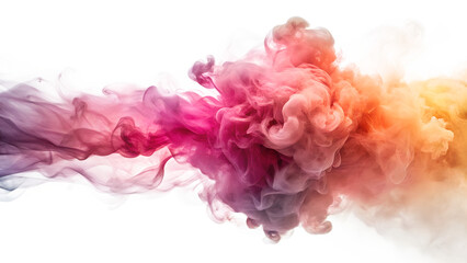 Fototapeta premium Colorful Abstract Ink Flow on Transparent Background