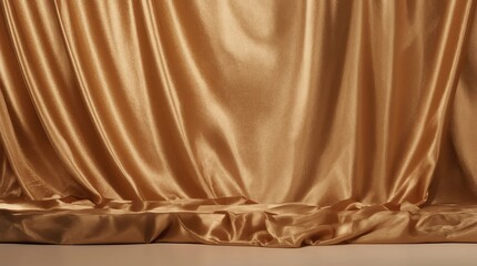 Gold product background stand or podium pedestal on luxury advertising display with blank backdrops. 3D rendering 