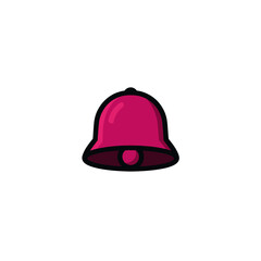Fototapeta premium Magenta notification bell alerts messages on white backdrop digital