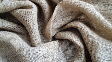 Fototapeta premium Close-up view of natural linen fabric texture.