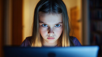 Cyberbullying Awareness , A Young Girl Facing Online Trolling, Generative ai