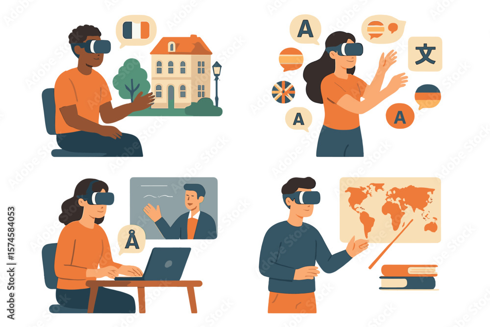 Poster virtual learning experiences enhance knowledge through interactive technology in various settings an