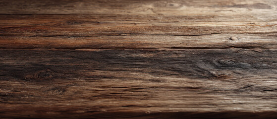 Natural textured wood desk with warm lighting