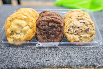 collection of cookies for dessert at a picnic
