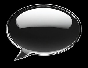 Glossy black speech bubble (1)