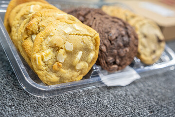 collection of cookies for dessert at a picnic