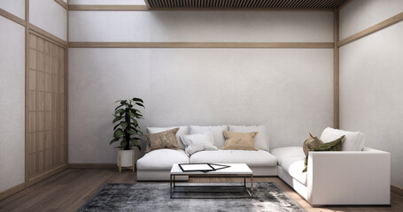 sofa armchair minimalist design muji style.3D rendering