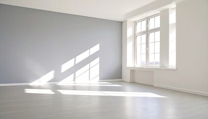 Obraz premium Empty room bathed in sunlight