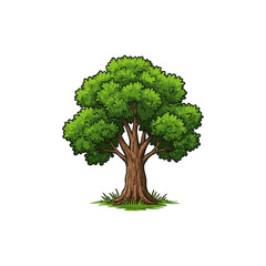 Obraz premium Colorful Icon of Cempedak Tree with No White