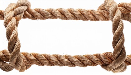 rope frame isolated on white background