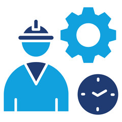 Fair Labor Practice Flat Blue Icon