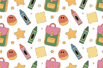 Back to School Doodle Pattern Set