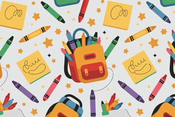 Back to School Doodle Pattern Set