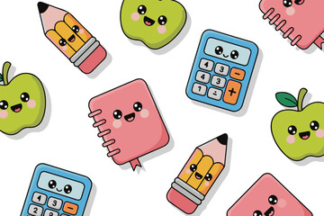 Back to School Doodle Pattern Set