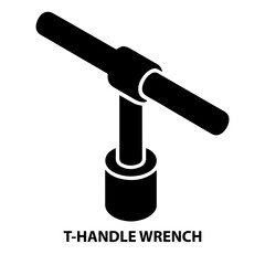 T handle wrench tool vector illustration isometric view isolated on white background equipment repair