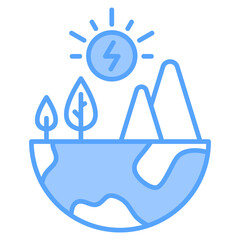 Natural Resource Blue Icon