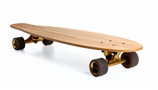Long wooden skateboard