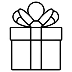 Christmas gift box icon  perfect for holiday projects, seasonal designs, and microstock downloads in vector format.
