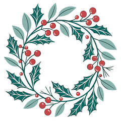 Christmas wreath icon  perfect for holiday projects, seasonal designs, and microstock downloads in vector format.

