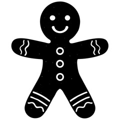 Gingerbread man icon  perfect for holiday projects, seasonal designs, and microstock downloads in vector format.
