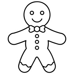 Gingerbread man icon  perfect for holiday projects, seasonal designs, and microstock downloads in vector format.
