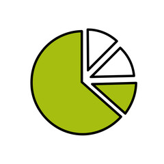 Chart visualizes data distribution in business presentation backdrop