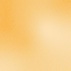 Square orange yellow comic retro dotted gradient background, banner with dots, circles. Abstract halftone textured. Grunge groovy texture. Vector EPS10