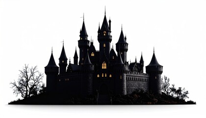 Fototapeta premium Dark castle silhouette