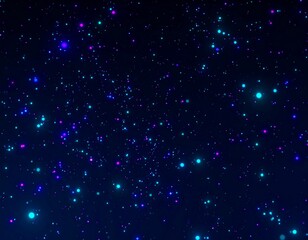 Fototapeta premium Mystical cosmic starfield background with glowing particles and dreamy sparkling night sky
