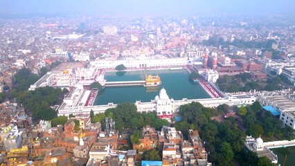 Aerial view of Golden Temple (Harmandir Sahib) Gurudwara